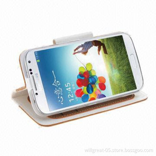 Wood Grain Accessories for Samsung Galaxy S4 i9500, Made of High-quality PU, Aluminum Raw Materials